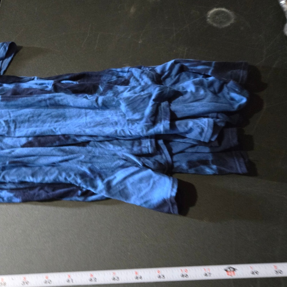 Reba Blue Tie Dye Lace Maxi Dress XL Whimsigoth Boho Western Gypsy Fairy Flowy - Picture 9 of 10